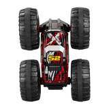 Large RC car with EPP tires, anti-shock suspension, and 180-degree flipping, perfect for outdoor adventures.