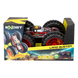 Large SILVERLIT EXOST LAND BUSTER RC car with EPP tires, anti-shock suspension, and 180° flipping stunts.