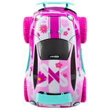 Vibrant off-road vehicle for girls, featuring LED headlights, durable tires, and ready for adventurous outdoor play.