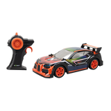 Remote-controlled Silverlit Exost - Fusion Bolt car with dynamic lights, immersive sounds, and sleek urban design for thrilling races.