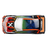 Dynamic remote-controlled car with color-changing lights, sound effects, and sleek urban design for thrilling speed fun.