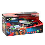 Remote-controlled Silverlit Exost - Fusion Bolt car with dynamic lights, sound effects, and speeds up to 8 km/h.