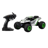 High-performance Silverlit Exost Metal Force RC vehicle with alloy body, LED headlights, and durable off-road tires.