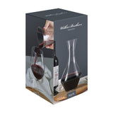 Elegant 1200ml glass decanter designed to aerate wine and enhance flavors, perfect for entertaining and smooth pouring.