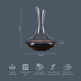 Elegant Wilkie Brothers Kinross Glass Decanter, 1200ml, designed for aerating and serving wine with a classic shape and thumb hole.