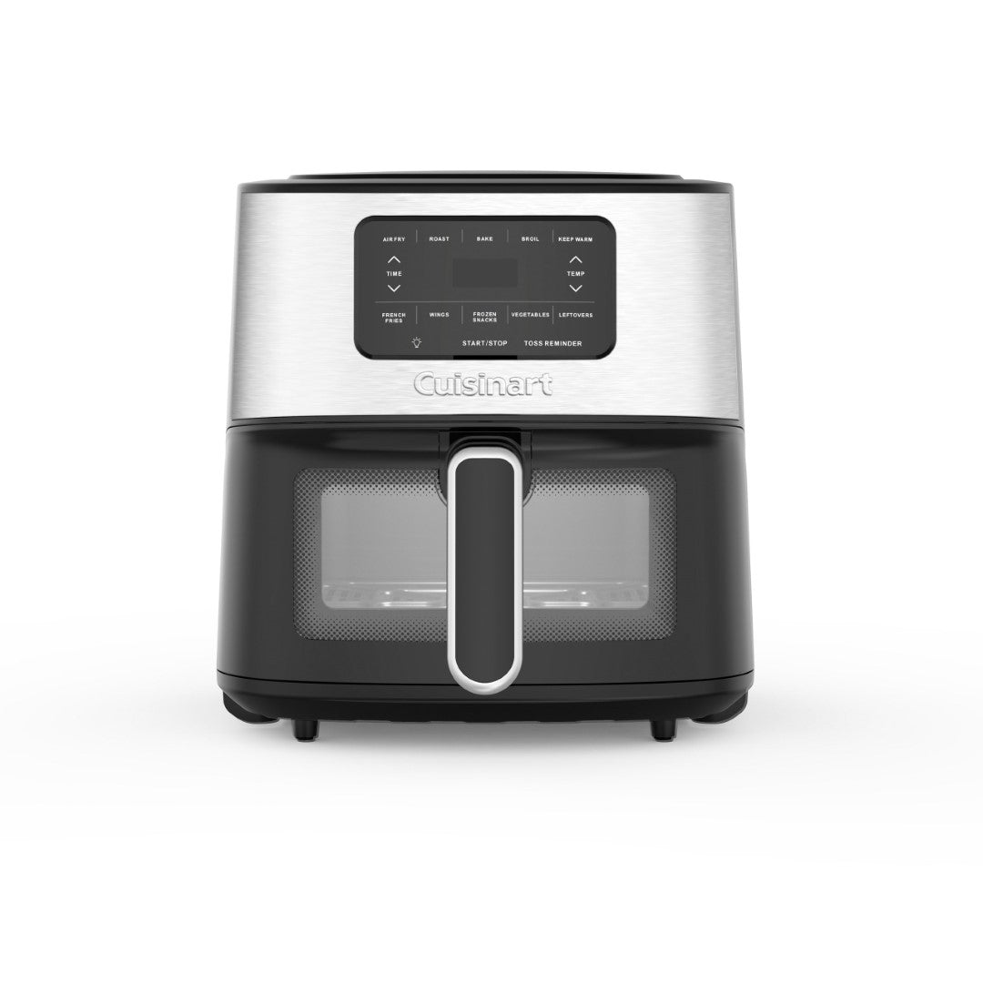 Cuisinart 5.7L Air Fryer with 6-quart capacity, digital display, 5 cooking functions, and nonstick crisper basket.