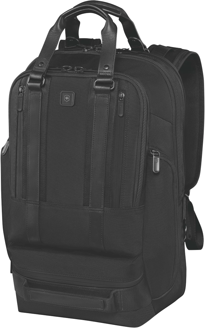 Black Victorinox Lexicon Professional Bellevue 17 Backpack with laptop compartment and multiple organizational pockets.