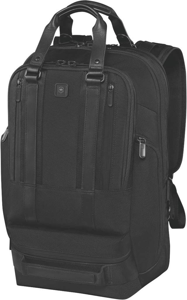 Black Victorinox Lexicon Professional Bellevue 17 Backpack with laptop compartment and multiple organizational pockets.