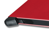 Red VICTORINOX Altius Secrid Essential Card Wallet, compact aluminum cardholder with RFID protection for 4-6 bank cards.