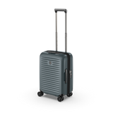 Lightweight green hardside carry-on with anti-scratch pocket, expandable capacity, and smooth 4-wheel mobility.