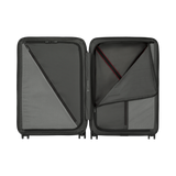 Sleek VICTORINOX Airox Medium Hardside Case in Storm, featuring durable polycarbonate, expandable capacity, and easy maneuverability.