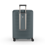 VICTORINOX Airox Advanced Large Hardside Case in Storm, 119L capacity, durable polycarbonate, with dual wheels and compression straps.