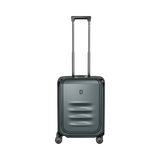 Hardside carry-on luggage in green, made of SORPLAS™ polycarbonate with expandable capacity and quick-access front compartment.