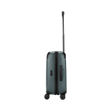 VICTORINOX Spectra 3.0 Frequent Flyer Carry-On in Storm, eco-friendly, expandable, features 8 wheels and lockable front compartment.