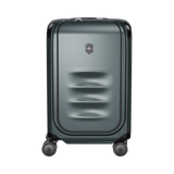 VICTORINOX Spectra 3.0 Frequent Flyer Carry-On in Storm, eco-friendly, expandable, with quick-access front compartment and smooth wheels.