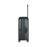 VICTORINOX Spectra 3.0 Medium Hardside Case in Storm, durable, eco-friendly, expandable luggage with dual-caster wheels.