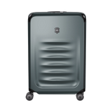 VICTORINOX Spectra 3.0 Medium Hardside Case in Storm, eco-friendly polycarbonate, 8-wheel design, expands for added capacity.