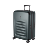 Hardside luggage in Storm with SORPLAS™, expandable by 40%, designed for durability and easy maneuverability.