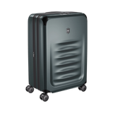 VICTORINOX Spectra 3.0 Medium Hardside Case in Storm, made from recycled polycarbonate, expandable, with smooth dual-caster wheels.