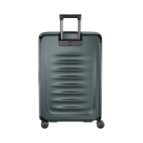 Durable VICTORINOX Spectra 3.0 Large Hardside Case in Storm, expandable, with 8-wheel spinner system and eco-friendly materials.