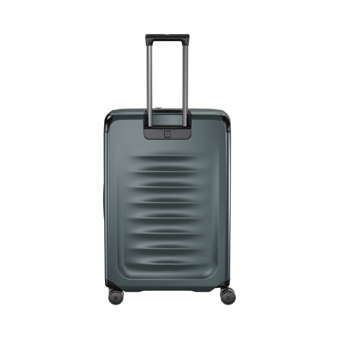 VICTORINOX Spectra 3.0 Large Hardside Case in Storm, eco-friendly, expandable luggage with dual-spinner wheels and secure interior.