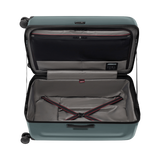 Large VICTORINOX Spectra 3.0 hardside trunk in Storm, crafted from recycled polycarbonate with 99L capacity and smooth 8-wheel design.