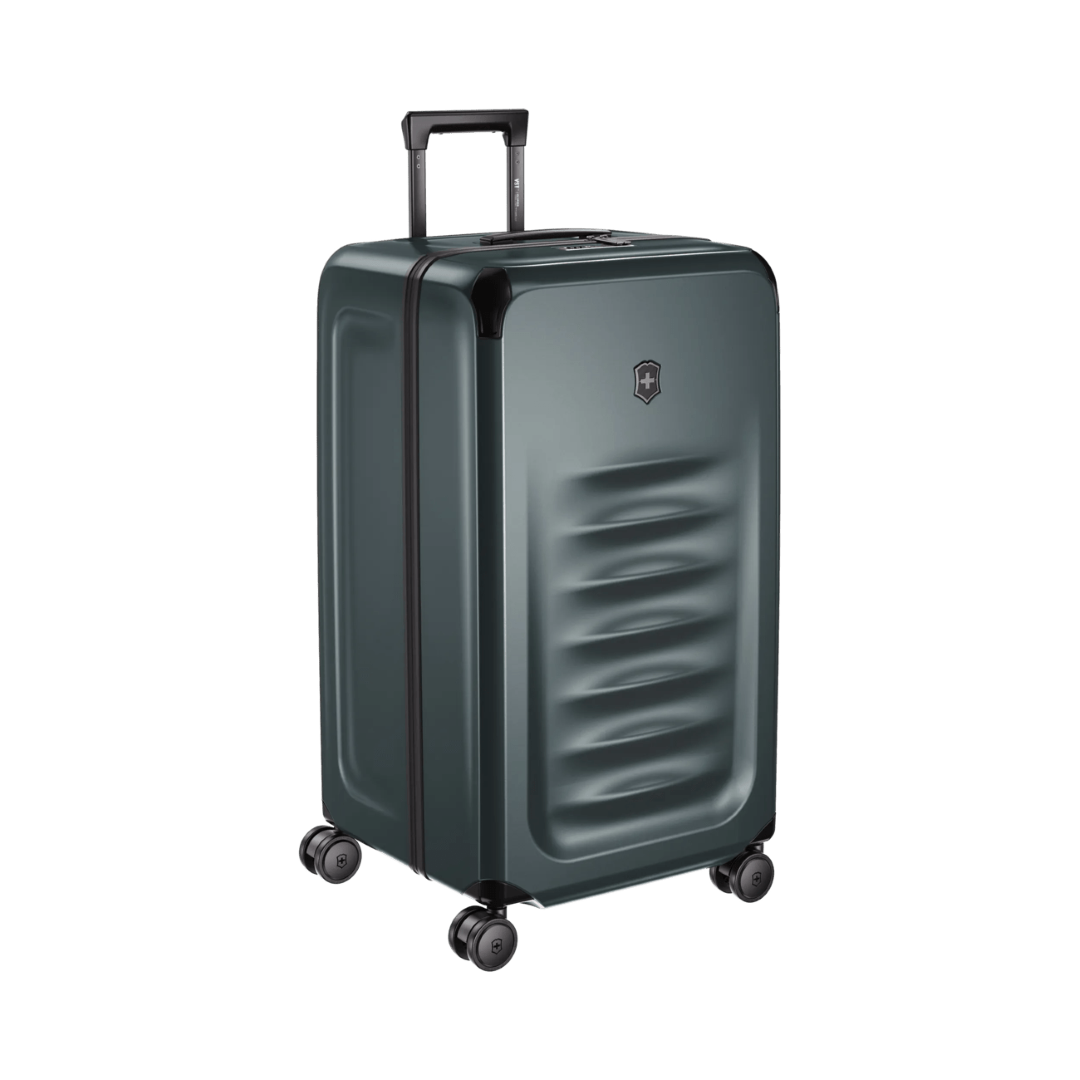 VICTORINOX Spectra 3.0 Large Hardside Trunk in Storm, featuring durable SORPLAS polycarbonate and spacious 99L packing capacity.