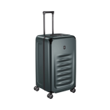 Large VICTORINOX Spectra 3.0 Hardside Trunk in Storm, featuring durable recycled polycarbonate and 99L packing capacity.