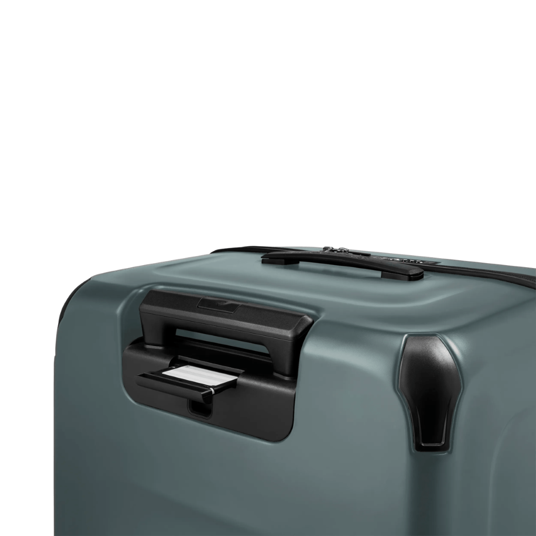 VICTORINOX Spectra 3.0 Large Hardside Trunk in Storm, 99L capacity, durable SORPLAS™, 8-wheel spinner for easy travel.