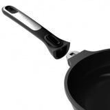 20cm BergHOFF Phantom Fry Pan with eco-friendly recycled aluminum, CeraGreen non-stick coating, and detachable handle for versatility.