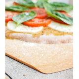 Natural Epicurean pizza peel board, 49.5 x 30.5 x 0.5 cm, ideal for pizza prep, safe for knives, dishwasher safe.