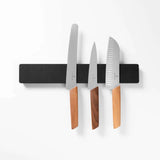 Magnetic knife holder by Epicurean, 39 x 1.9cm, securely displays knives and is dishwasher safe, made in the USA.