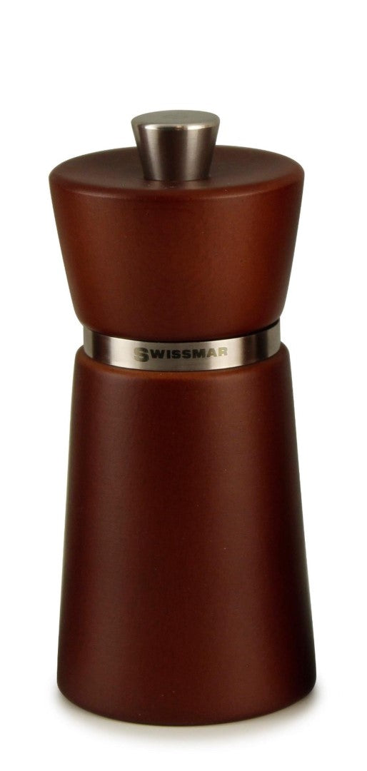 Chestnut pepper mill with adjustable ceramic grinder, 12cm, stylish design for gourmet cooking and elegant table settings.