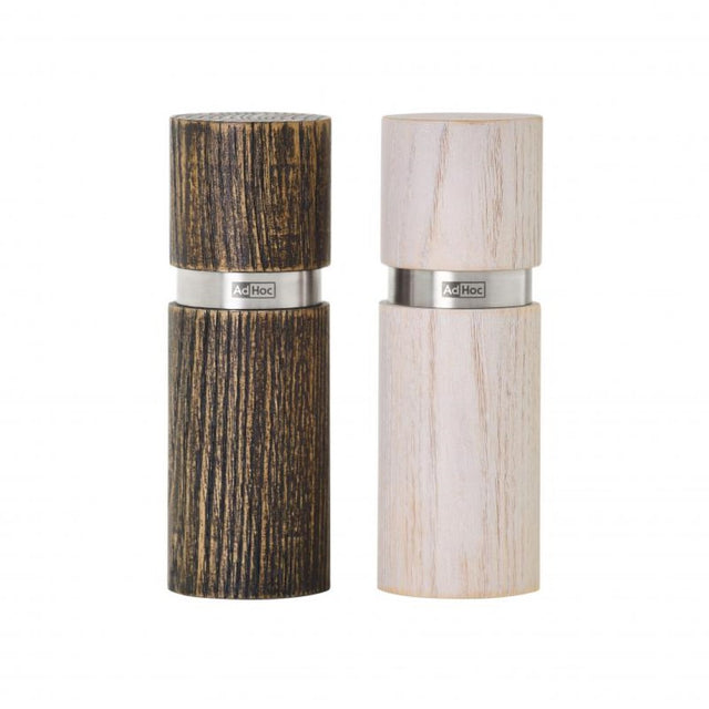 Stylish 13cm brown pepper/salt mill with adjustable CeraCut® ceramic grinder and clear acrylic container for visibility.