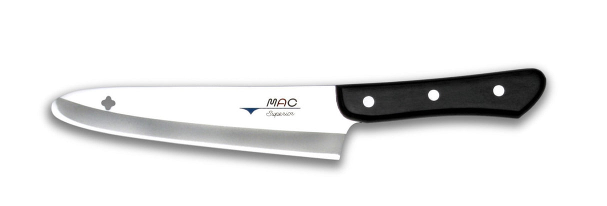 Utility knife MAC Superior SA-70 with 18.5cm blade, rounded tip, durable steel, and ergonomic handle for precise cutting.