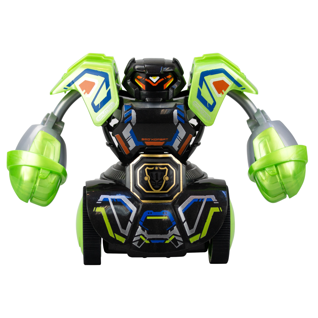 High-energy robot toy with 360° Punch, LED-PowerBelt, and detachable armors for epic battles and multiplayer fun.