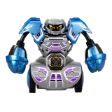 High-energy robot toy featuring a 360° Punch, LED-PowerBelt, and versatile gameplay modes for exciting battles.