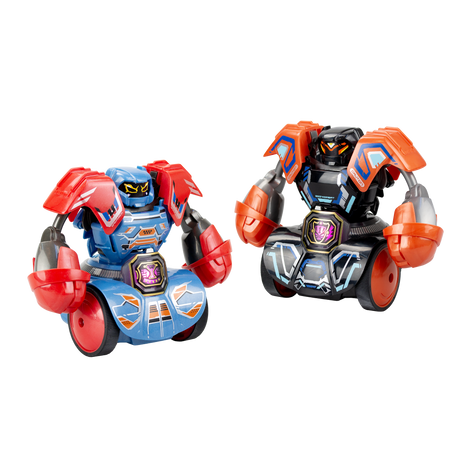 Battle-ready Silverlit Robo Kombat Tornado Pack B with 360° Punch, LED Power Belt, and detachable armors for thrilling robot fights.