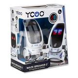 SILVERLIT YCOO - MAZE BREAKER II robot with LED face, follows drawn paths, records voices, and enables multiplayer fun for kids.