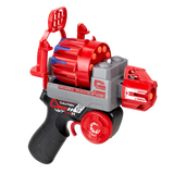 Remote control blasting robot with a transformable blaster, offering two exciting game modes and safe EVA darts for kids.