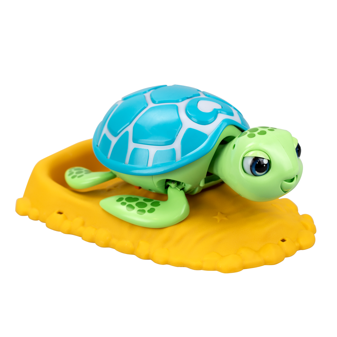 Interactive Silverlit Rescue Turtle for kids, featuring healing, feeding, and egg-laying with vibrant colors and responsive actions.