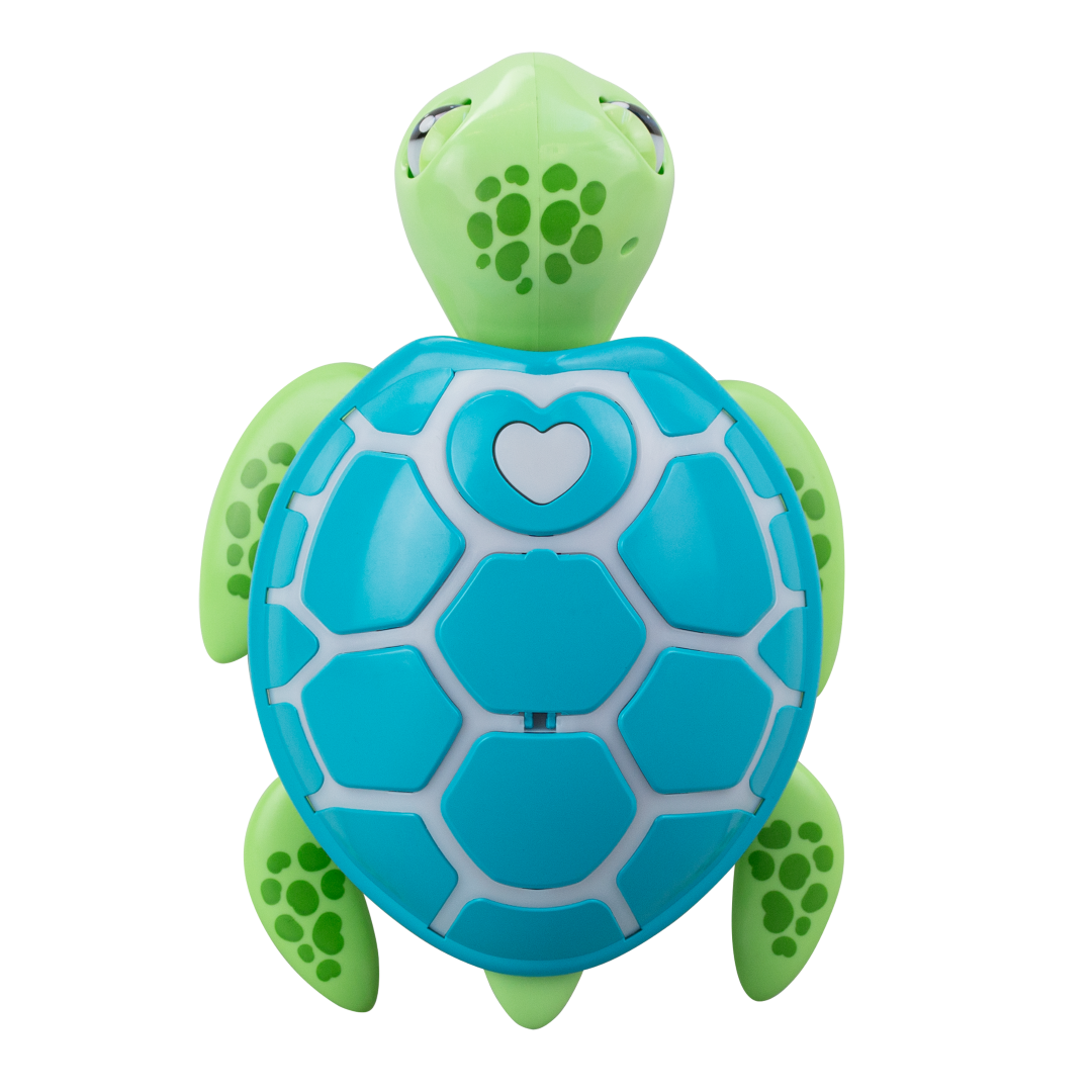 Interactive Silverlit Rescue Turtle toy with lights, sounds, and movements; encourages pet care and imaginative play for kids.