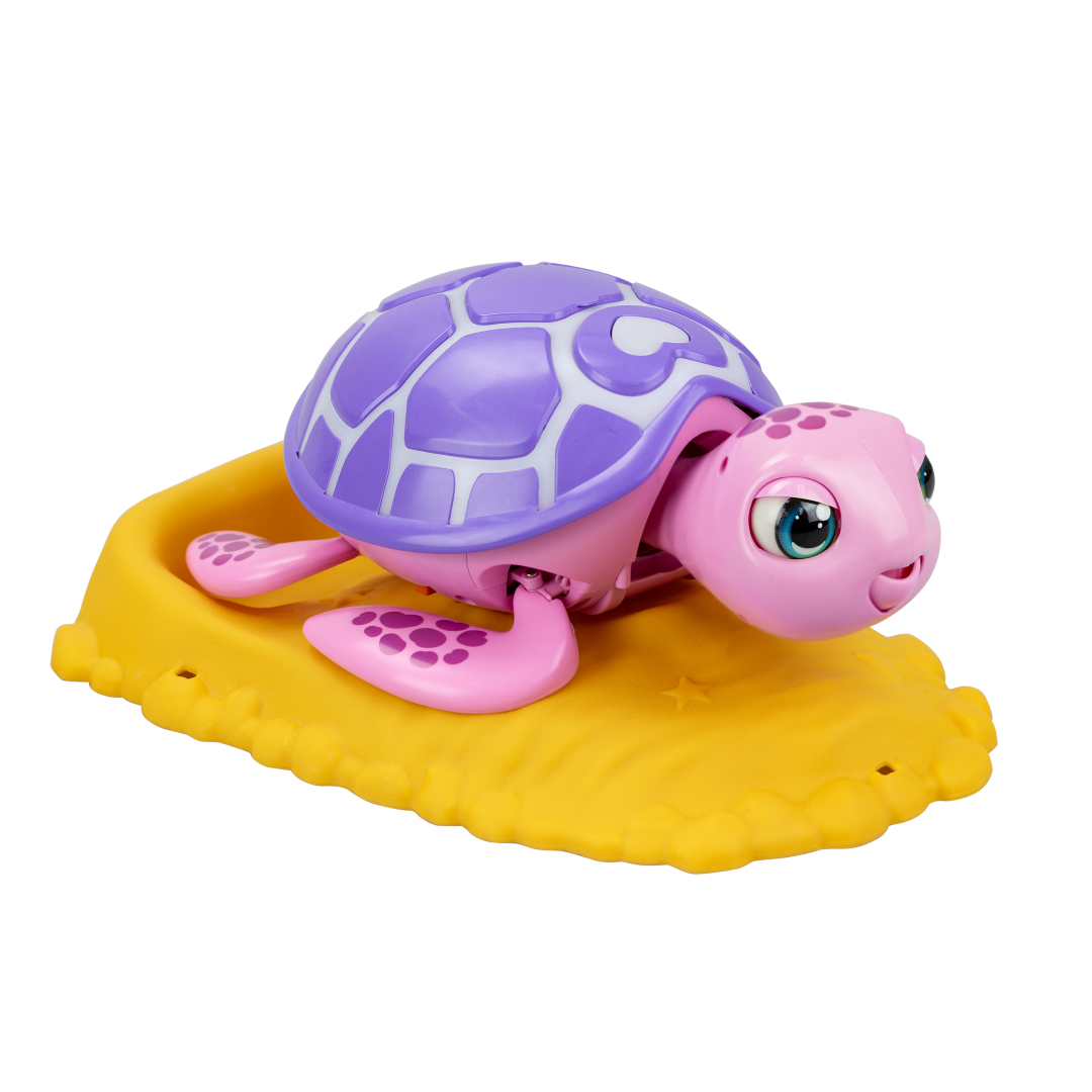 Interactive Silverlit Rescue Turtle toy responds to touch, teaches pet care, and lays eggs containing baby turtles.