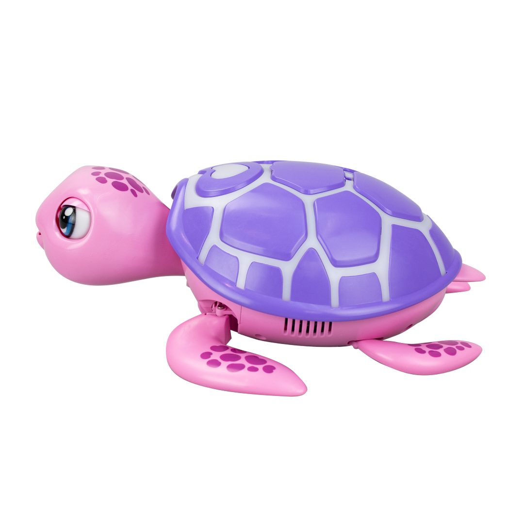 Interactive Silverlit Rescue Turtle toy, features lights, sounds, and eggs with baby turtles for imaginative pet care play.