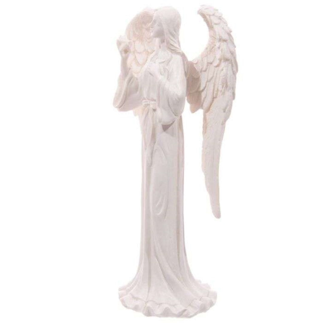 Set of 3 assorted 20cm white angel figurines, showcasing unique poses for elegant home decor and thoughtful gifting.