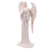 Set of 3 assorted 20cm white standing angel figurines, perfect for home decor, gifts, and festive celebrations.