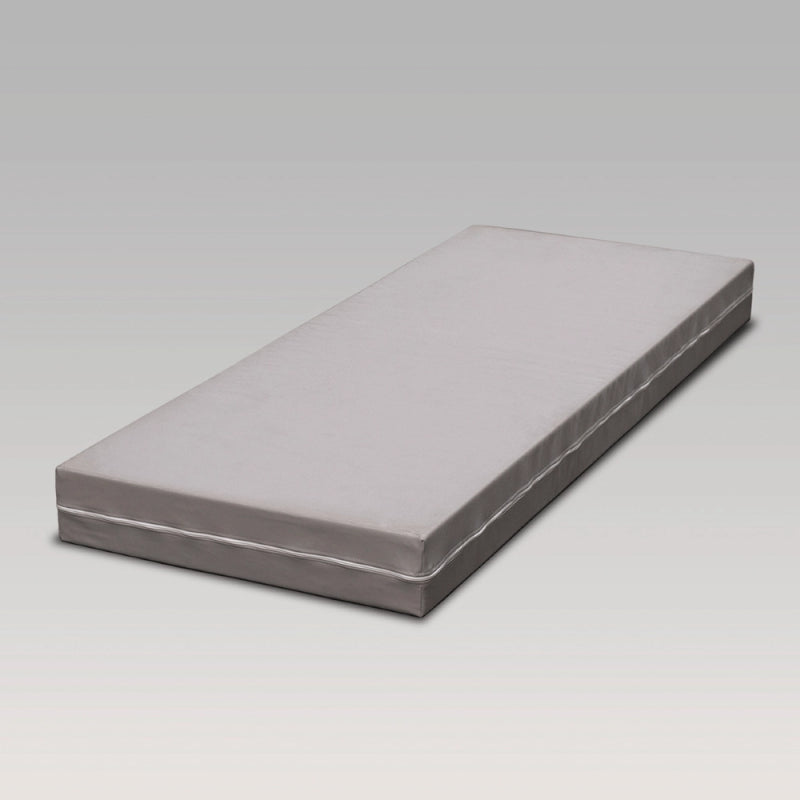 Fire-retardant foam mattress for DOC huts, featuring durable PVC cover and high-density supportive foam, 1900mm x 750mm.