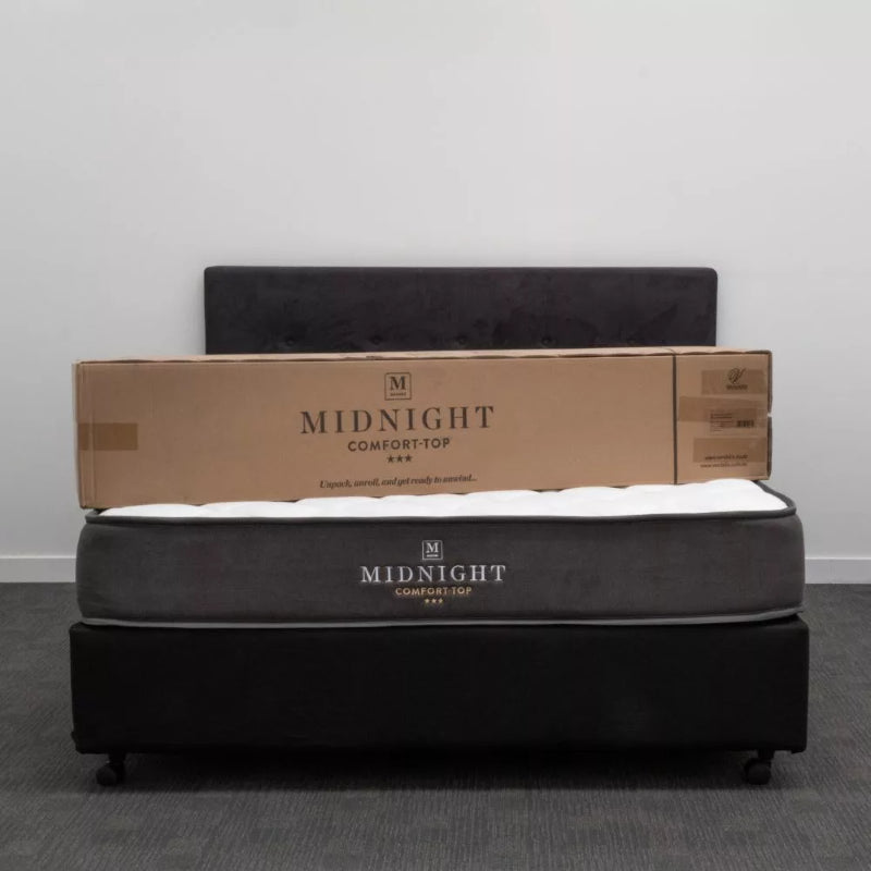 Super King mattress showcasing pocket coil springs, high-density foam, and plush top layer for luxury sleep comfort.