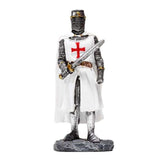 Set of 2 exquisite crusader knight ornaments, each 13cm tall, perfect for unique holiday decor and gifts.