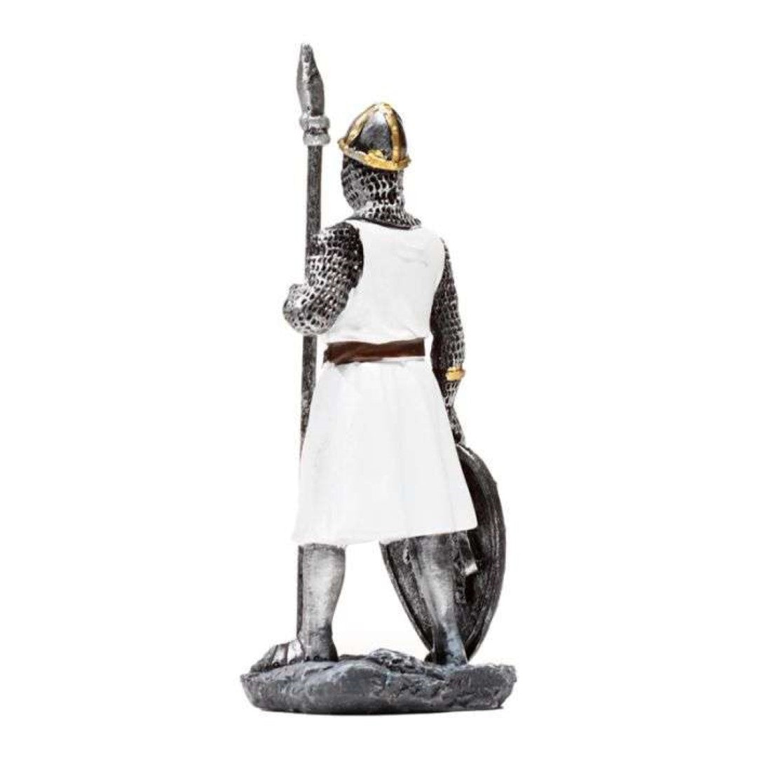 Set of 2 Crusader Knight ornaments, 13cm tall, adding historical charm to your holiday decor and perfect for gifting.